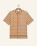 Nn07 - Surchemise Reed - Brown Check, vue de face sur cintre
