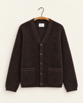 NN.07 - Cardigan Fleece - Marron, vue de face sur cintre