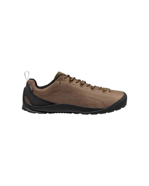 Baskets Merci Paris Keen Jasper Nylon couleur Canteen avec tige en nylon quadrillé et semelle en caoutchouc noir