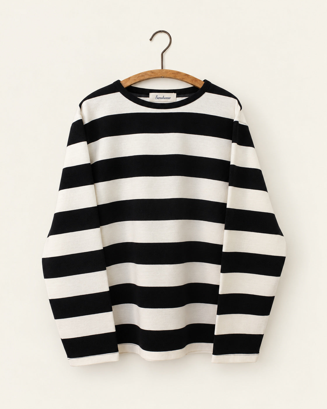 Sarahwear - T-Shirt Rayé - Noir & Blanc - vue sur cintre
