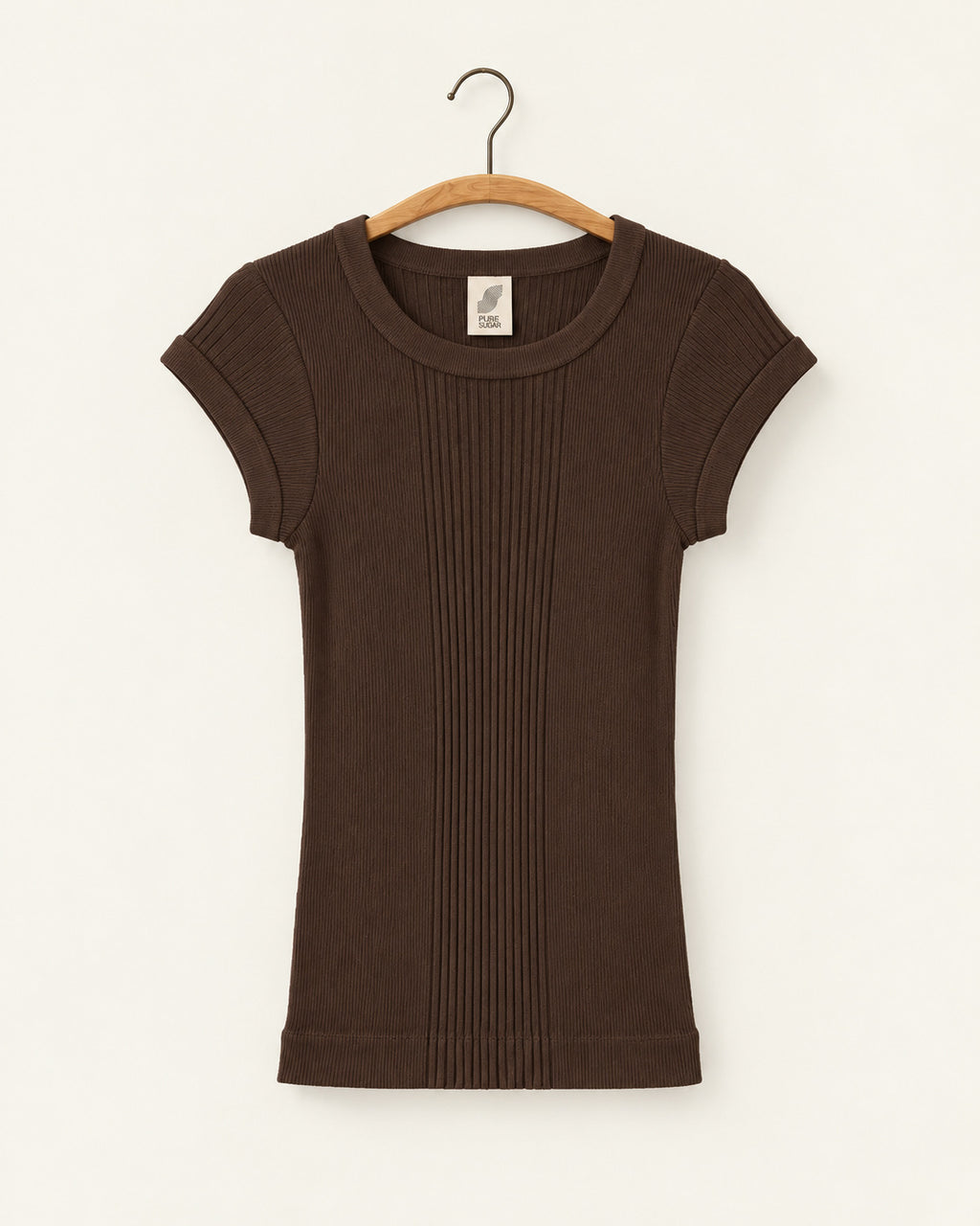 Pure Sugar - T-Shirt Chalain - Marron - vue sur cintre