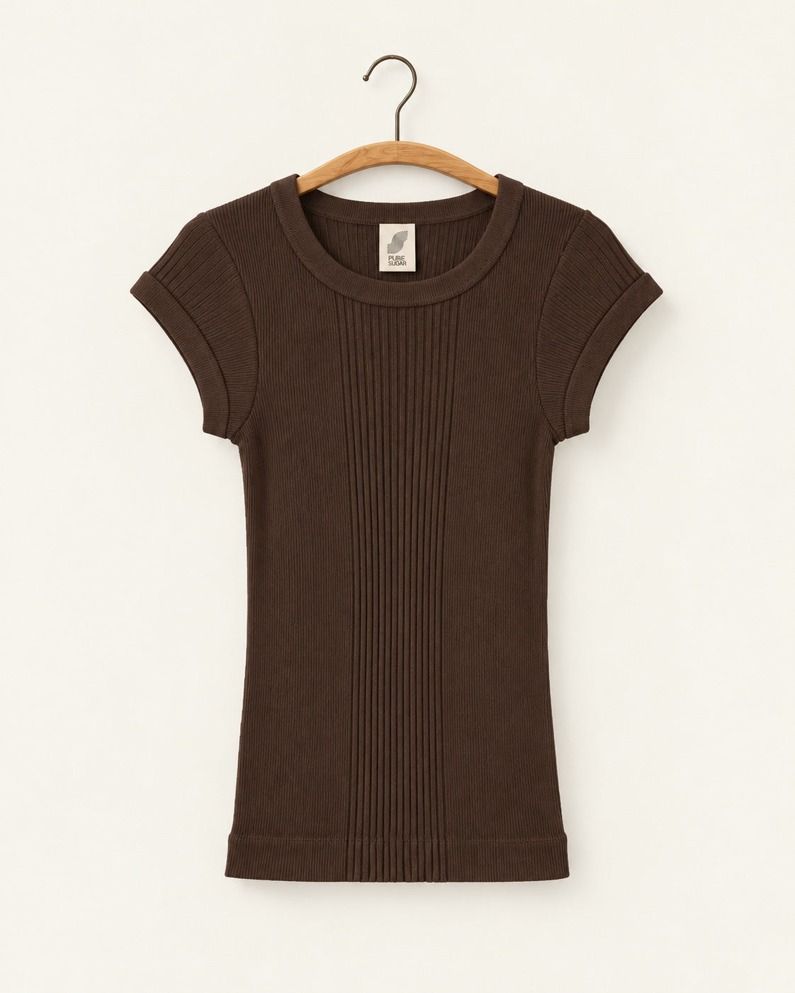 Pure Sugar - T-Shirt Chalain - Marron - vue sur cintre