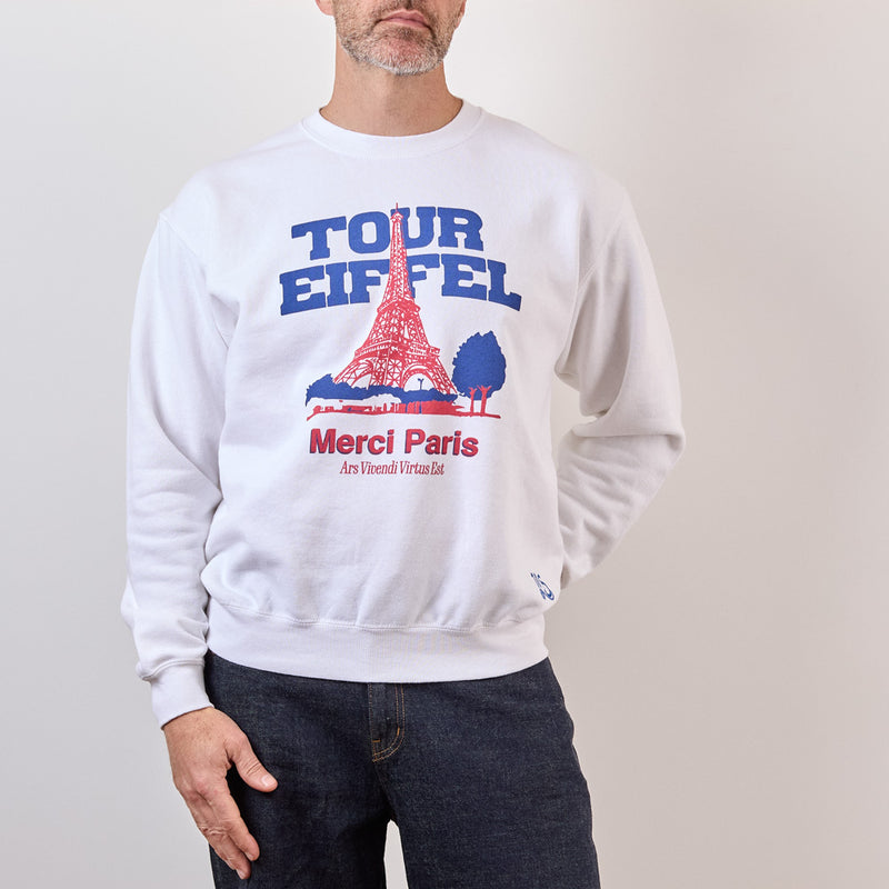 Wild Donkey x Merci - Sweat Tour Eiffel - Blanc