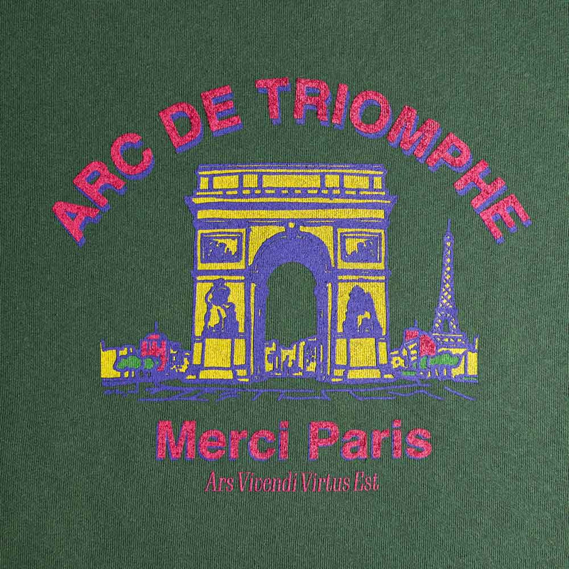 Wild Donkey x Merci - Sweat Arc - Vert Bouteille