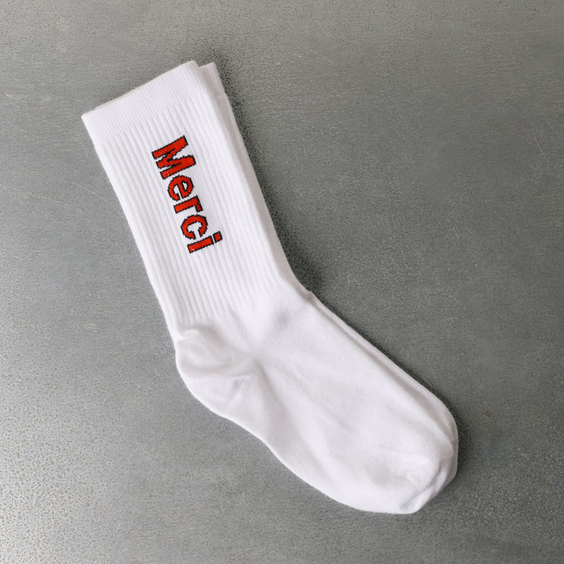 Merci - Chaussettes Scrappy - Blanc