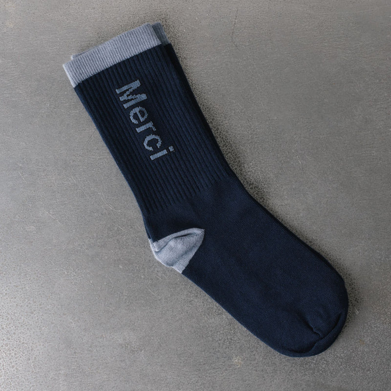 Merci - Chaussettes Scrappy - Marine & Bleu