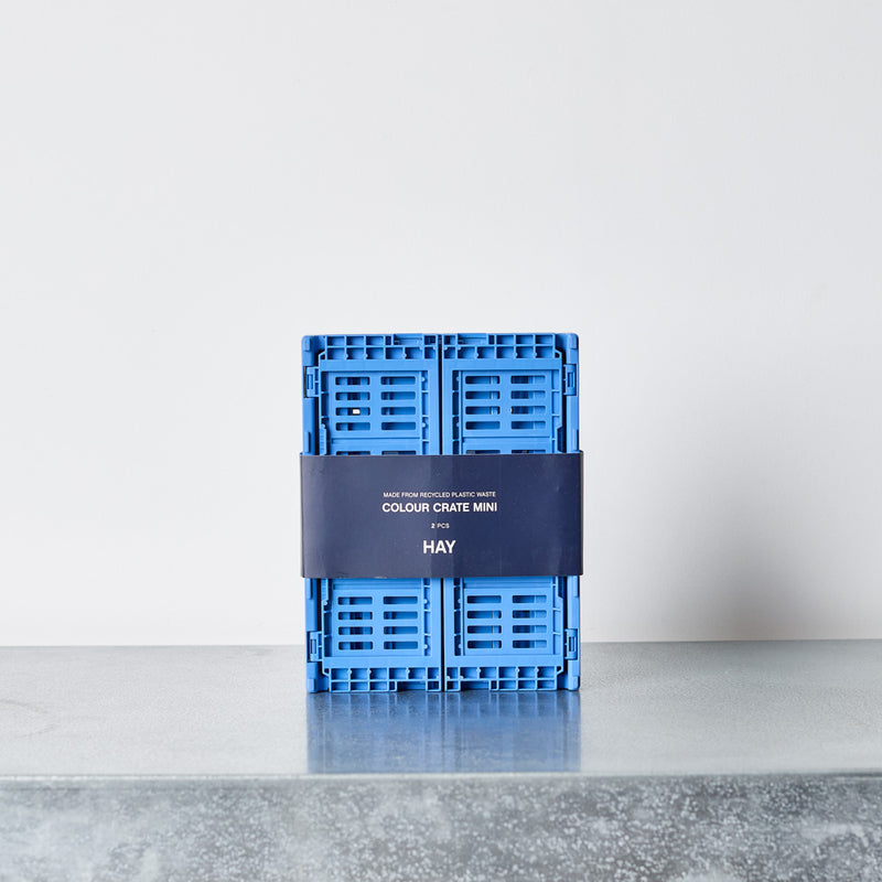 Set 2 cagettes - Hay - Mini Electric Blue