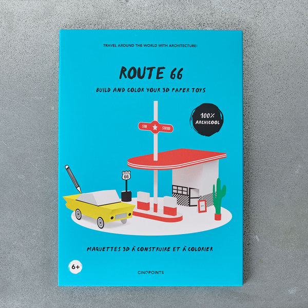 Maquette à colorier - Route 66