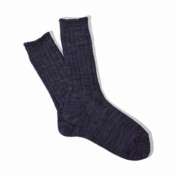 Anonymous ISM - Chaussettes 5 Color Mix Crew - Violet 59