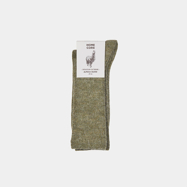 Homecore - Chaussettes en mélange Alpaga - Olive Green