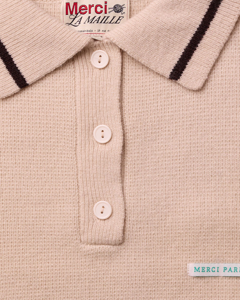 Merci - Pull Giulia - Ecru Marron & Bleu