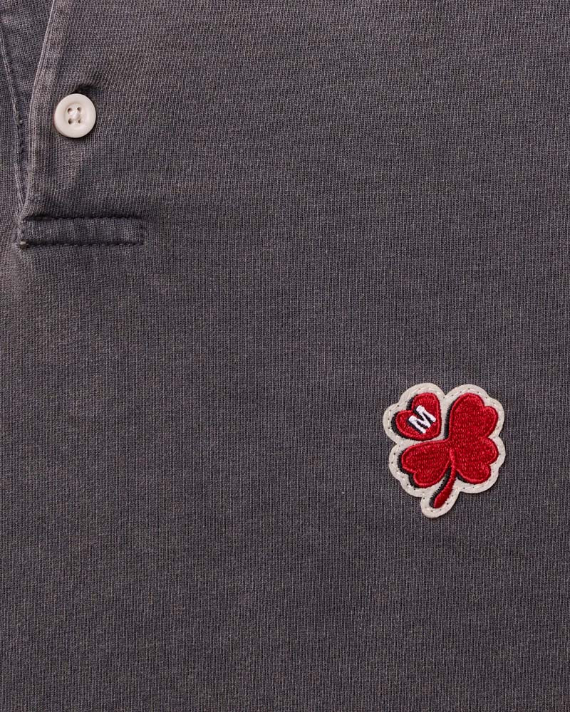 Merci - Silas Polo Shirt - Washed Black