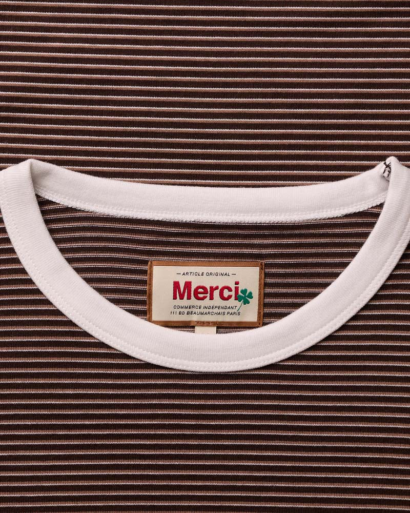 Merci - T-Shirt Julian - Marron & Beige