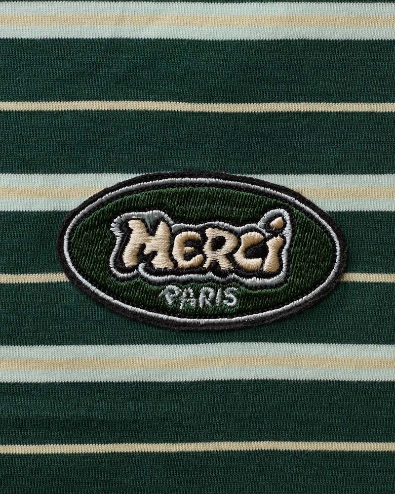 Merci - Rob Striped T-Shirt - Green