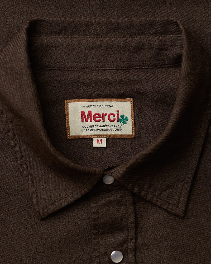Merci - Chemise Pietro Flanelle - Marron