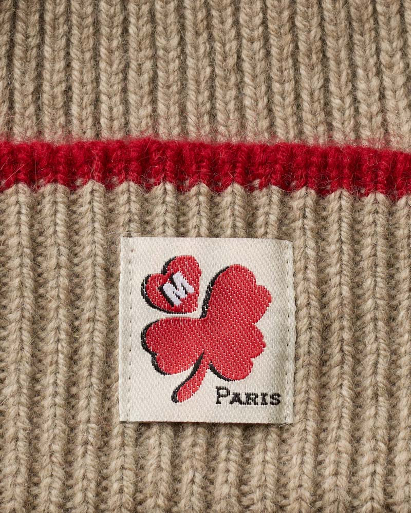 Merci - Bonnet Lucky Bicolore - Beige & Rouge