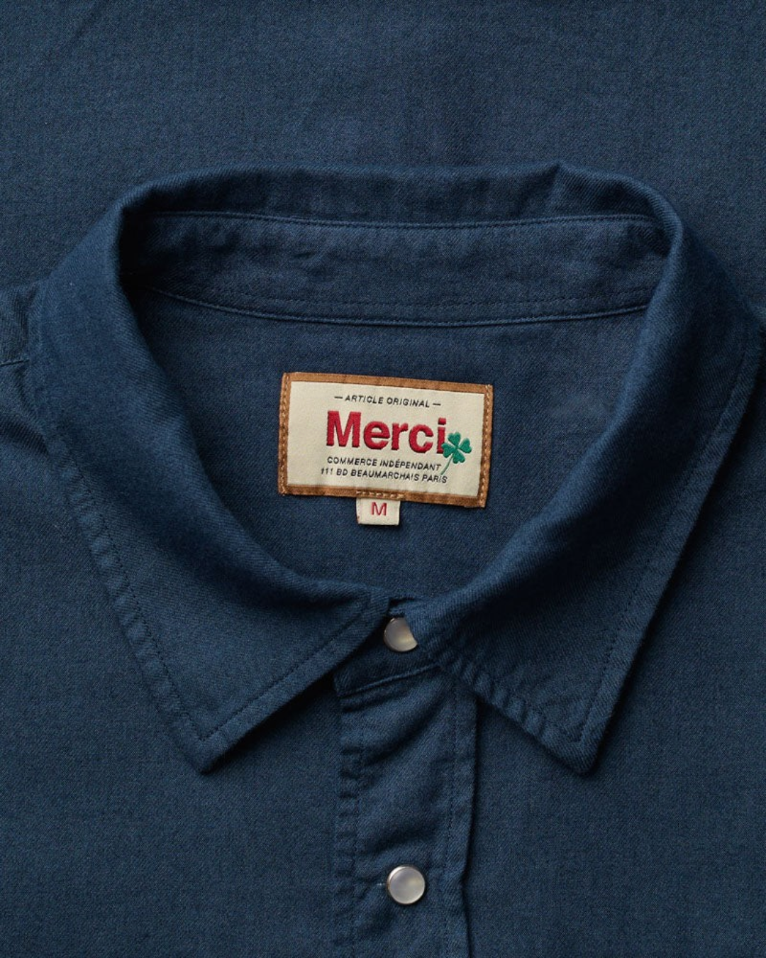 Merci - Chemise Pietro Flanelle - Marine