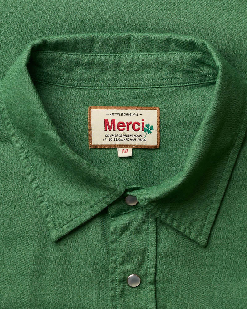 Merci - Chemise Pietro Flanelle - Vert