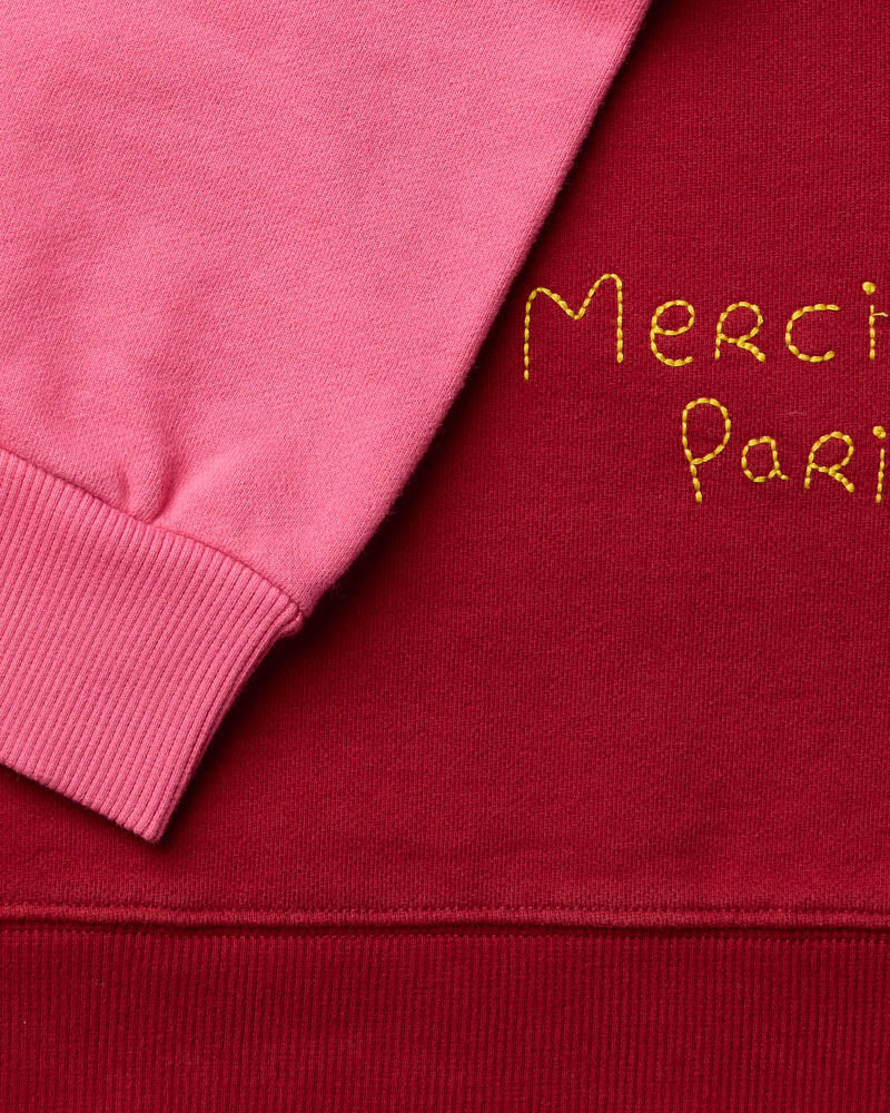 Merci - Sweat Dorian Bicolore - Rouge & Rose