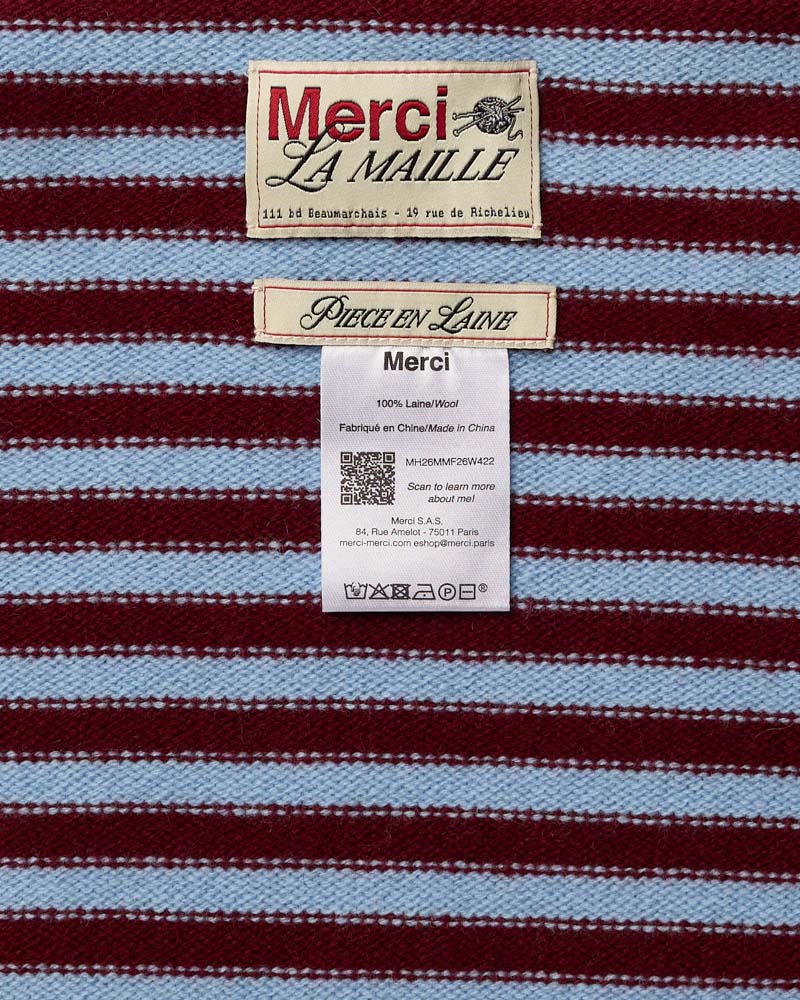 Merci - Martine Stripes Bandana - Red & Blue