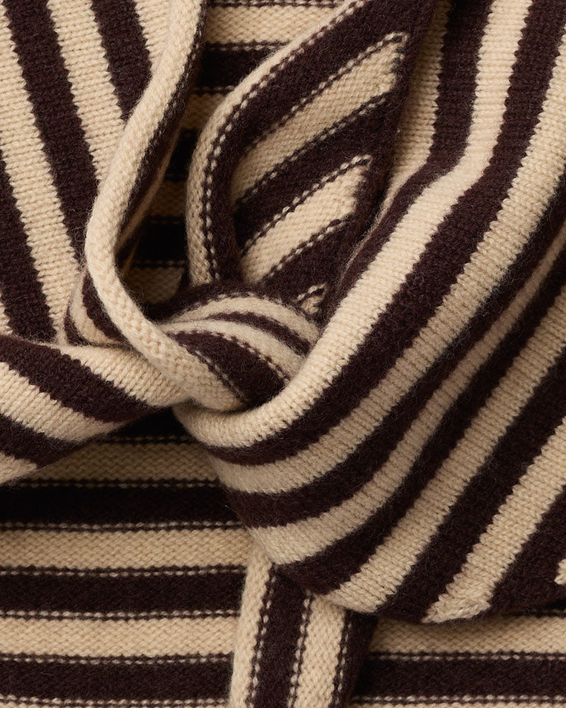 Merci - Bandana Martine Rayures - Beige & Marron