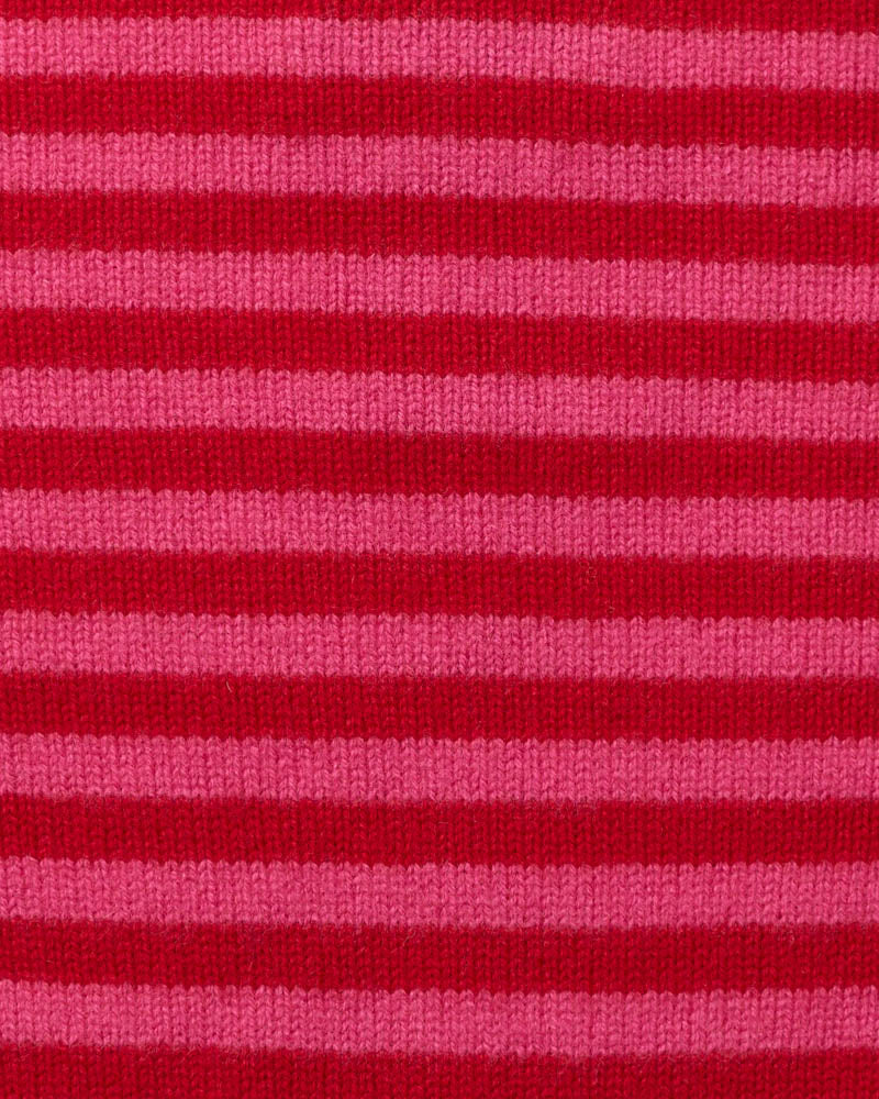 Merci - Bandana Martine Rayures - Rouge & Rose