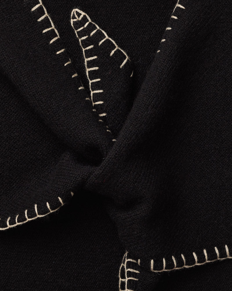 Merci - Bandana En Cachemire Martine Bicolore - Noir & Beige