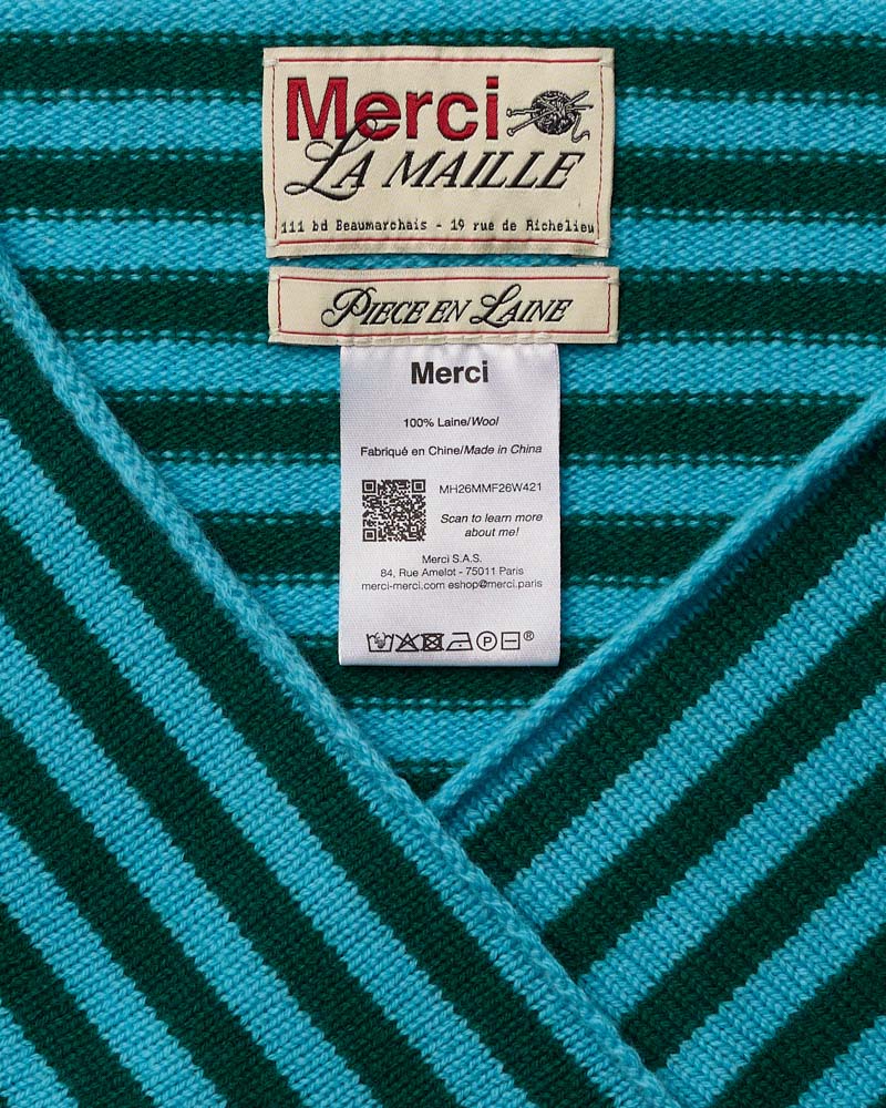 Merci - Martine Stripes Bandana - Blue & Green