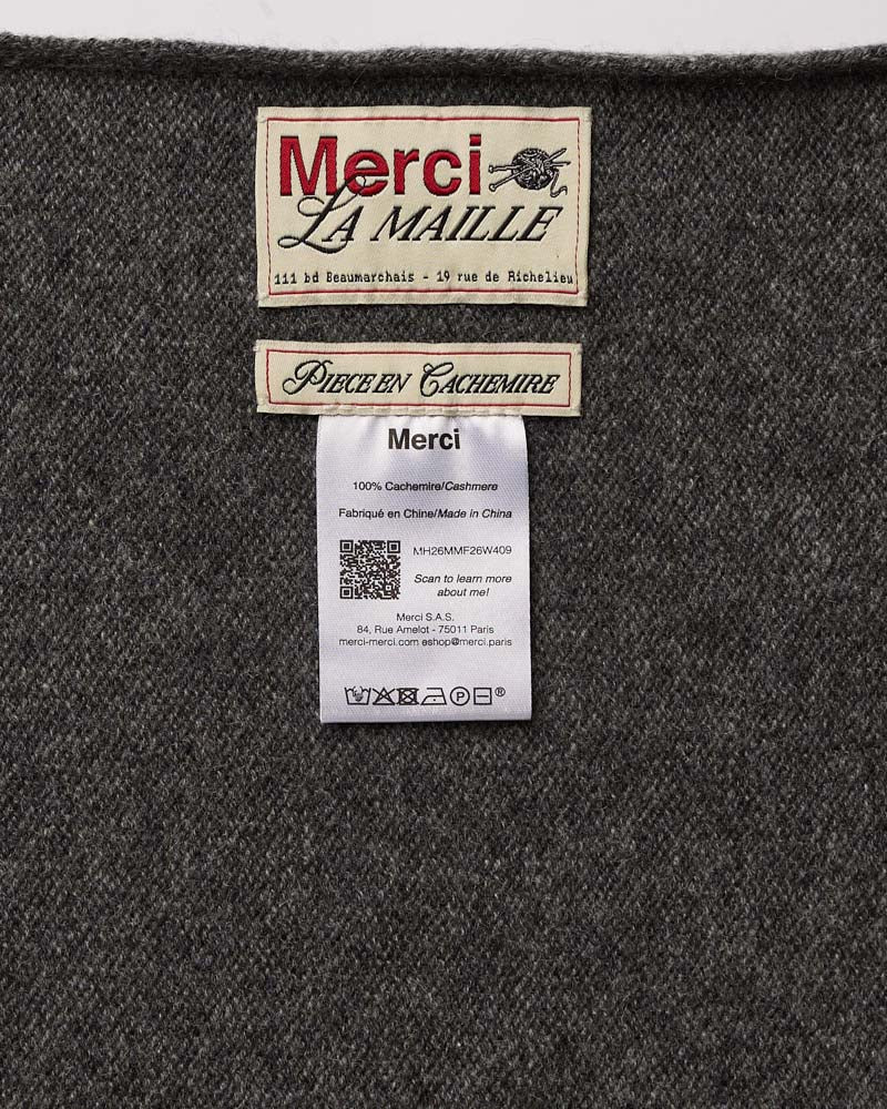 Merci - Bandana En Cachemire Martine - Gris Chiné