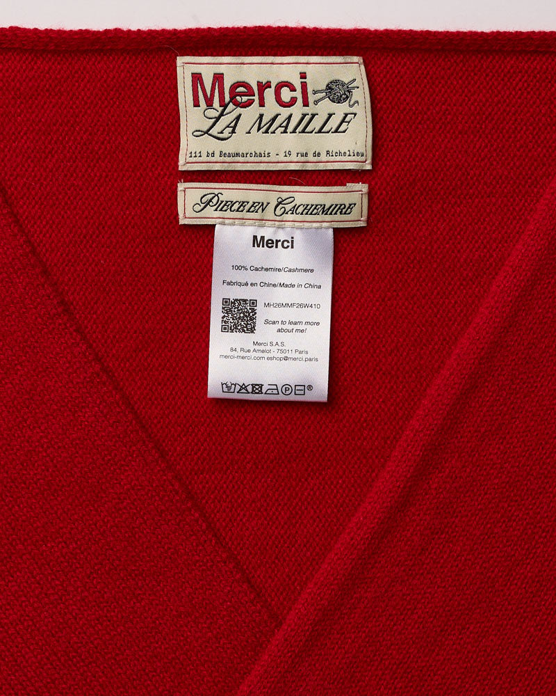 Merci - Bandana En Cachemire Martine - Rouge