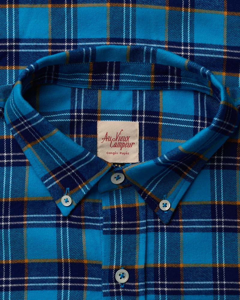 Au Vieux Campeur - Paid Holidays - Elmer Flannel Shirt - Navy & Bleu
