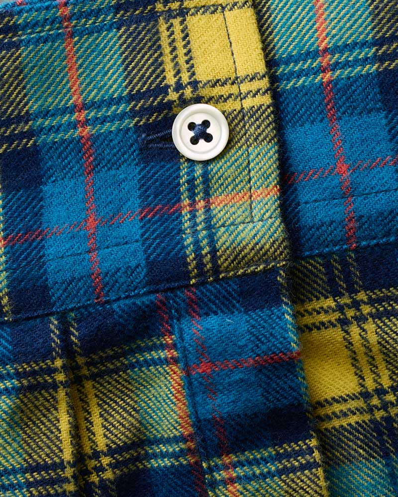 Au Vieux Campeur - Congés Payés - Chemise Elmer Flanelle - Bleu & Jaune