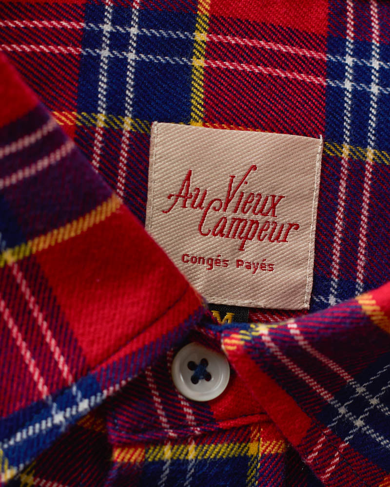 Au Vieux Campeur - Paid Vacation - Elmer Flannel Shirt - Red & Navy