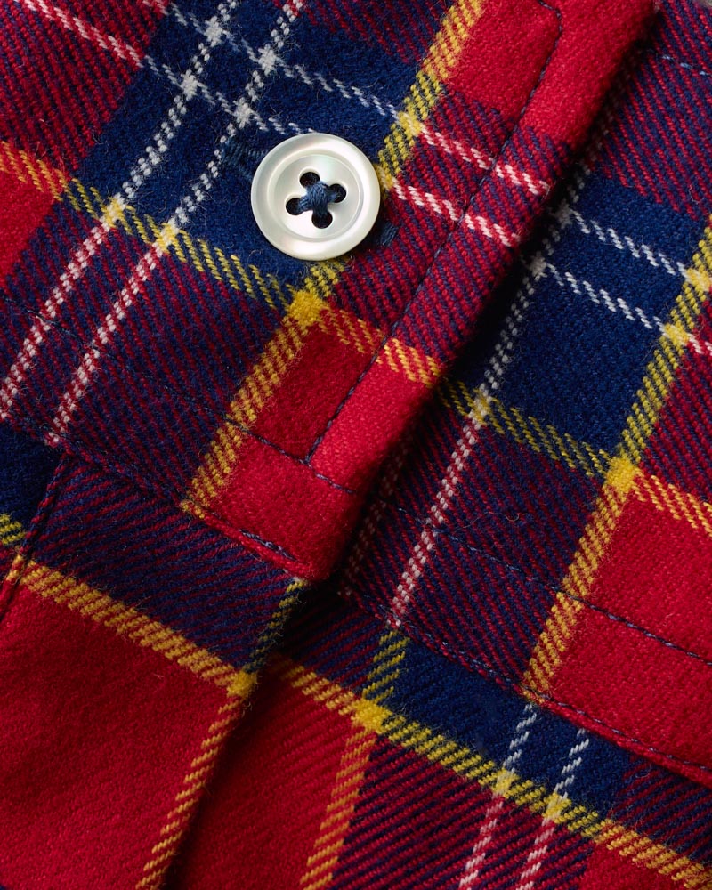 Au Vieux Campeur - Paid Vacation - Elmer Flannel Shirt - Red & Navy