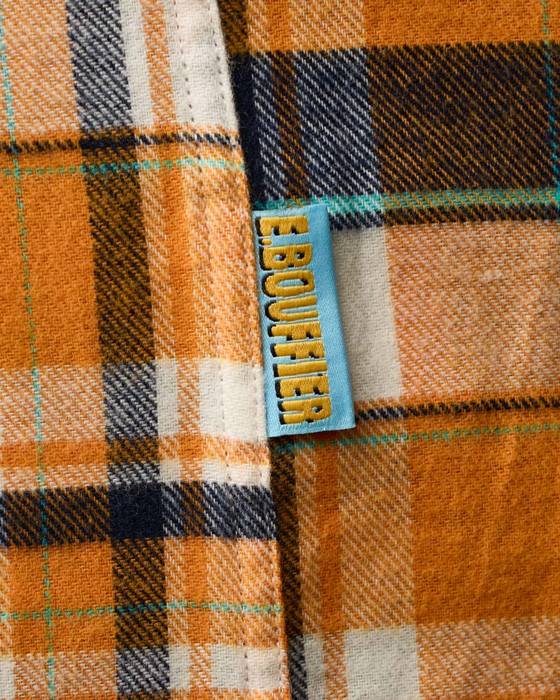Au Vieux Campeur - Congés Payés - Chemise Elmer Flanelle - Jaune & Marine