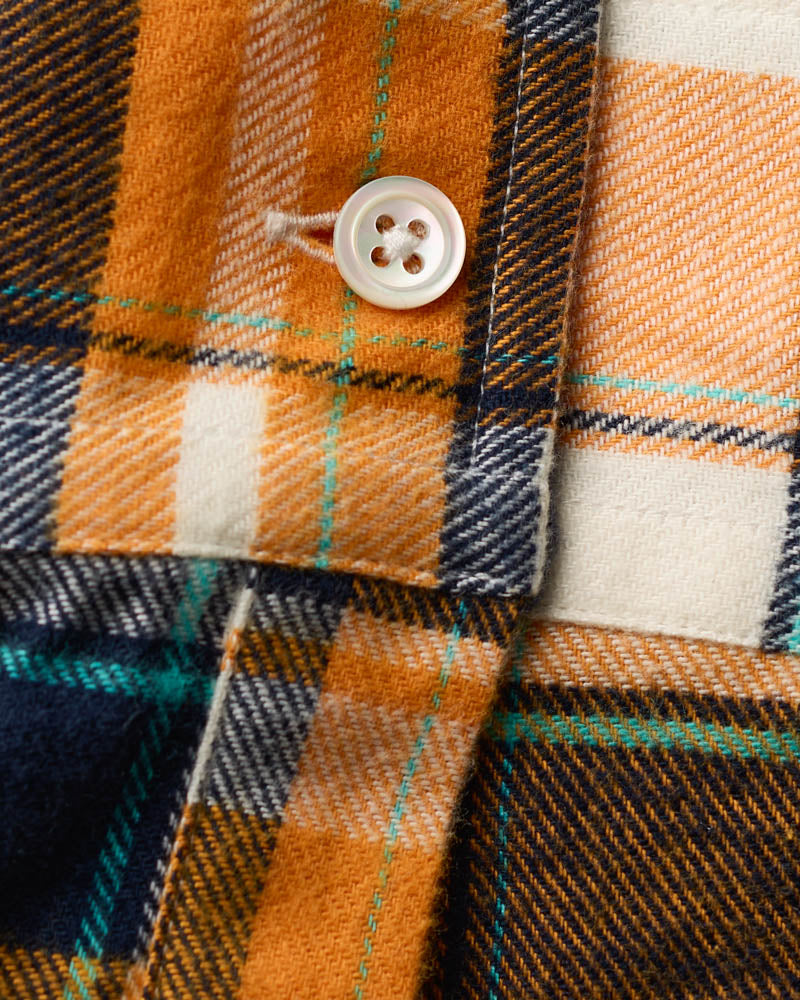 Au Vieux Campeur - Congés Payés - Chemise Elmer Flanelle - Jaune & Marine