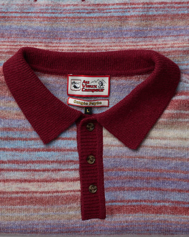 Au Vieux Campeur - Congés Payés - Pull Hugo - Bordeaux & Bleu