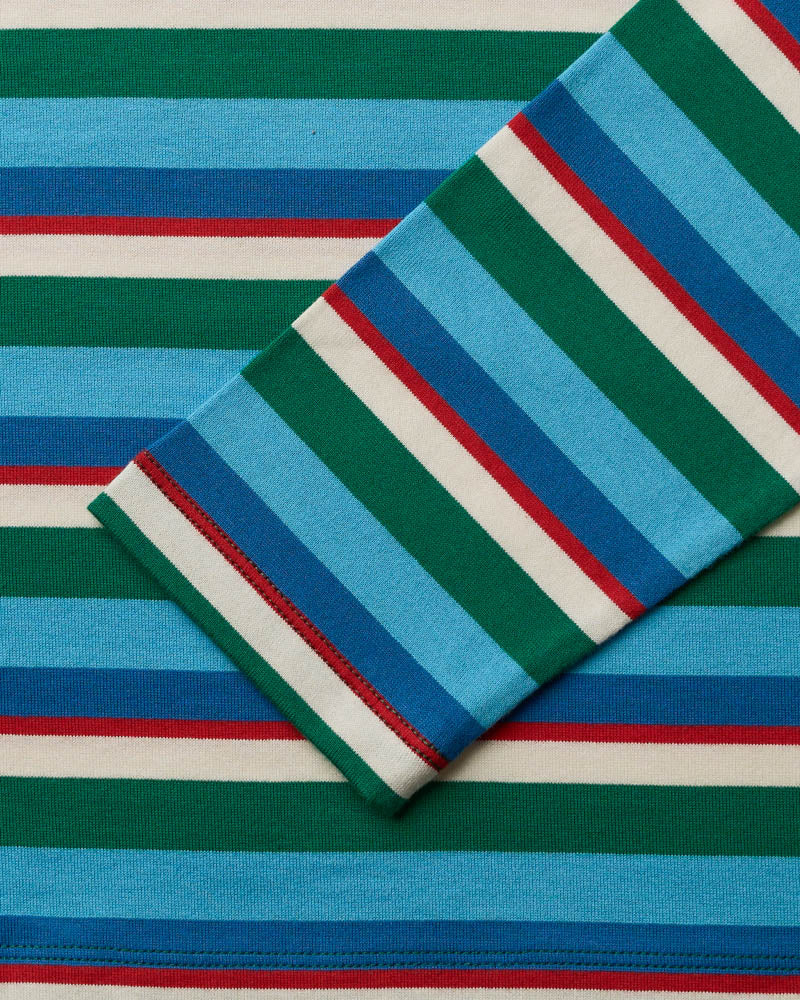 Au Vieux Campeur - Congés Payés - T-Shirt Bianca - Vert Bleu Rouge & Ecru
