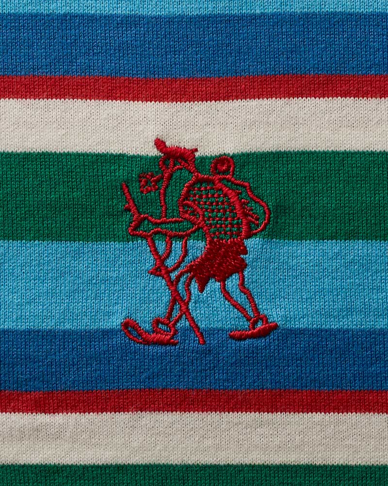 Au Vieux Campeur - Congés Payés - T-Shirt Bianca - Vert Bleu Rouge & Ecru