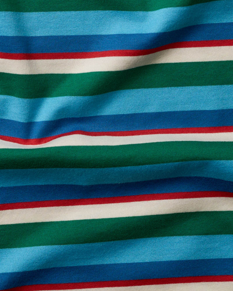 Au Vieux Campeur - Congés Payés - T-Shirt Bianca - Vert Bleu Rouge & Ecru