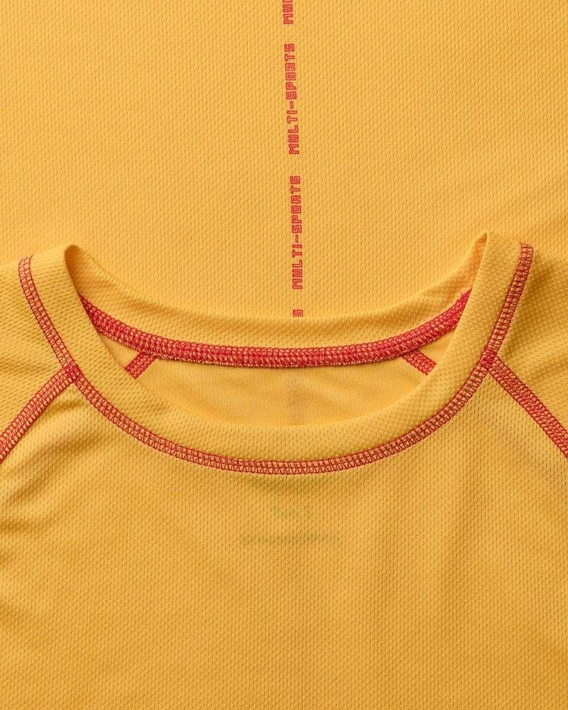 Au Vieux Campeur - Paid Holidays - Otis Short Sleeve T-shirt - Yellow