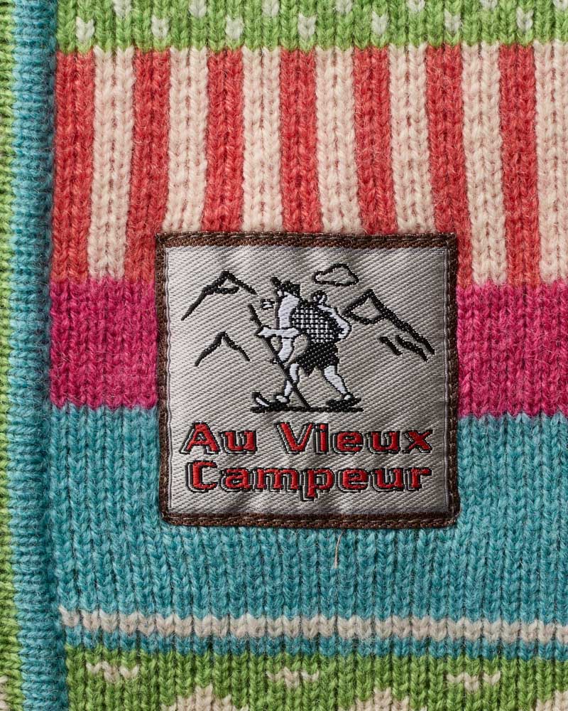 Au Vieux Campeur - Paid Leave - Nicole Cardigan - Green & Bleu