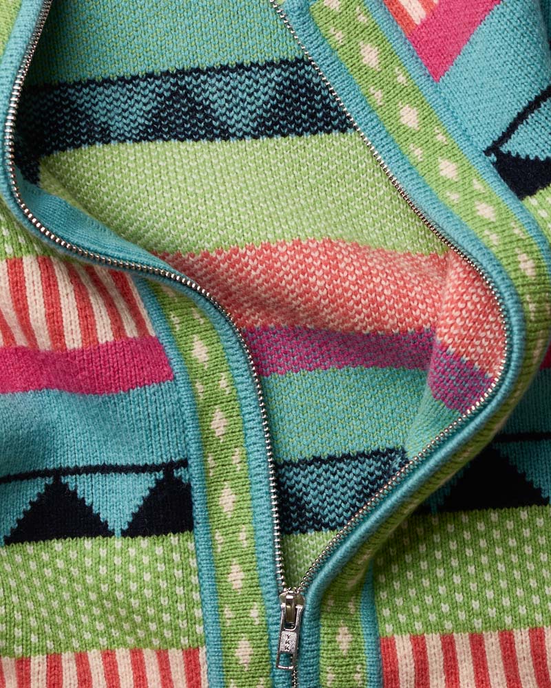 Au Vieux Campeur - Paid Leave - Nicole Cardigan - Green & Bleu