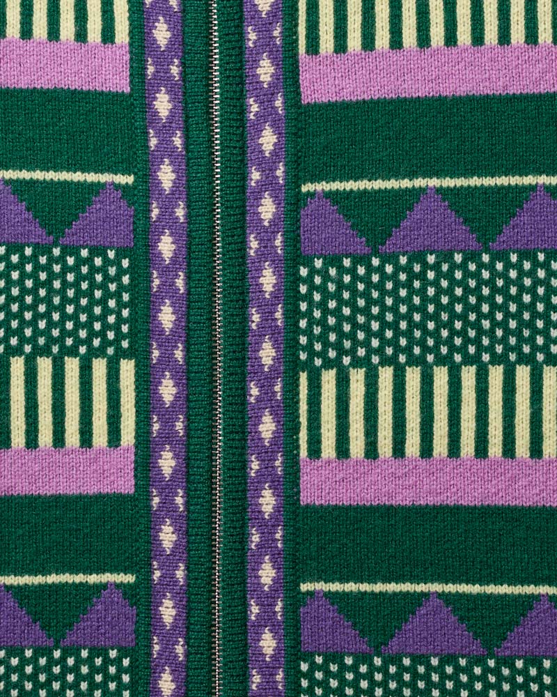 Au Vieux Campeur - Paid Leave - Nicole Cardigan - Green & Purple
