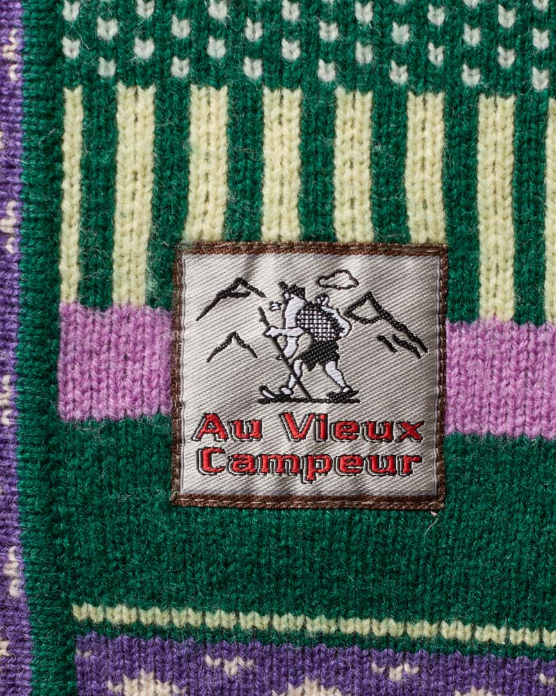 Au Vieux Campeur - Paid Leave - Nicole Cardigan - Green & Purple