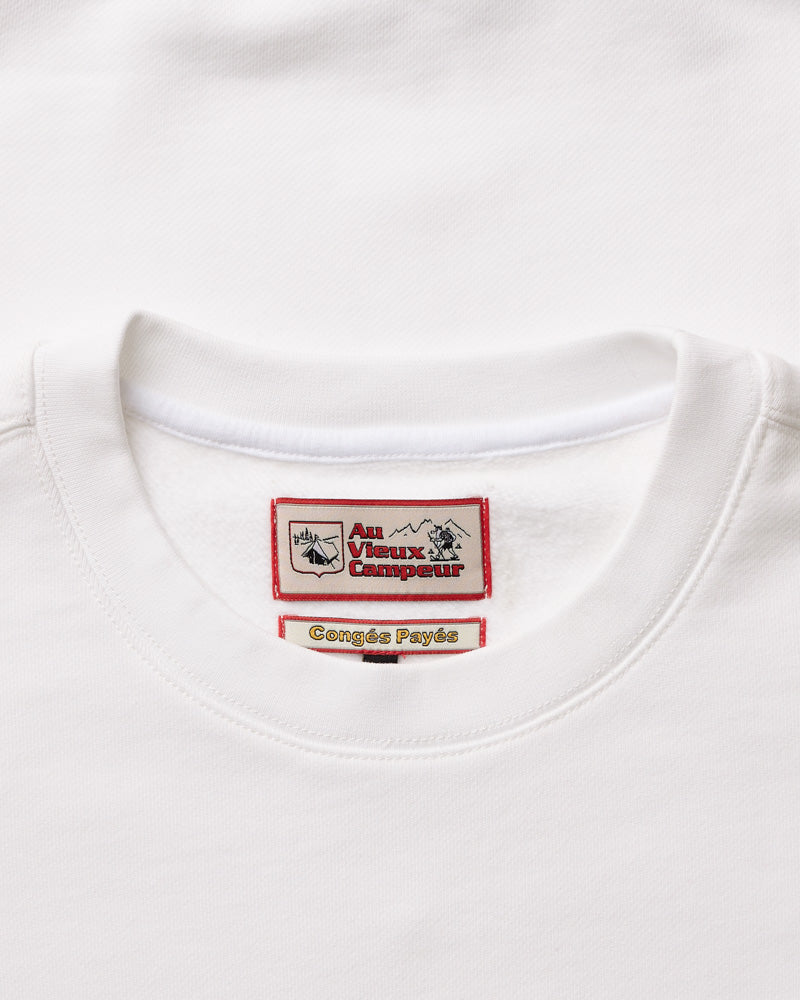 Au Vieux Campeur - Paid Holidays - Infiniment Vieux Sweatshirt - White