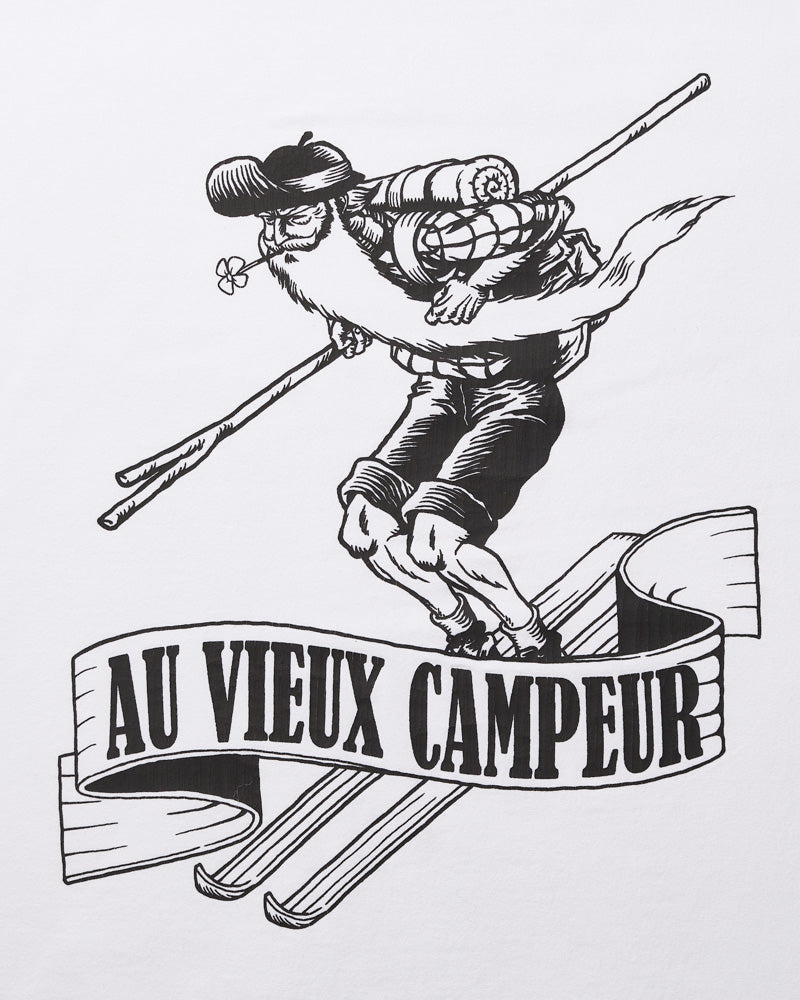 Au Vieux Campeur - Paid Holidays - Skier T-shirt - White