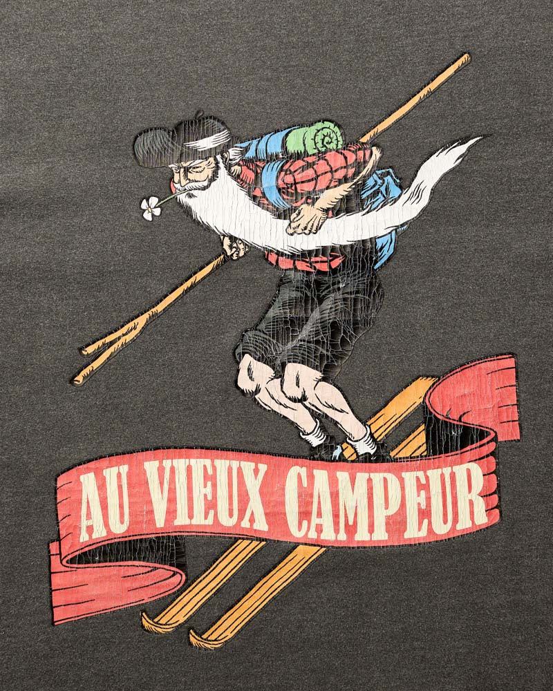 Au Vieux Campeur - Paid Holidays - Skier T-shirt - Black Delave