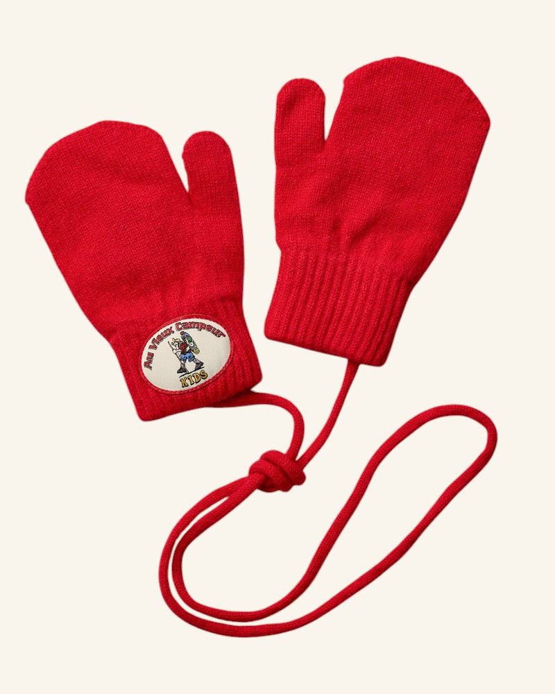 Au Vieux Campeur - Paid Holidays - Ben Kids Mittens - Red