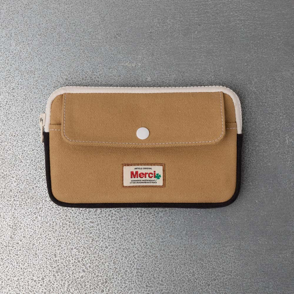 Merci - Porte Monnaie Candide M - Beige & Noir